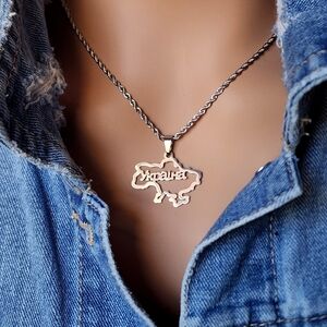 Ukraine Necklace  Designer Jewelry Ukraina pendant